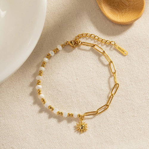 BowLift | Golden Paperclip Boho Sun Bracelet