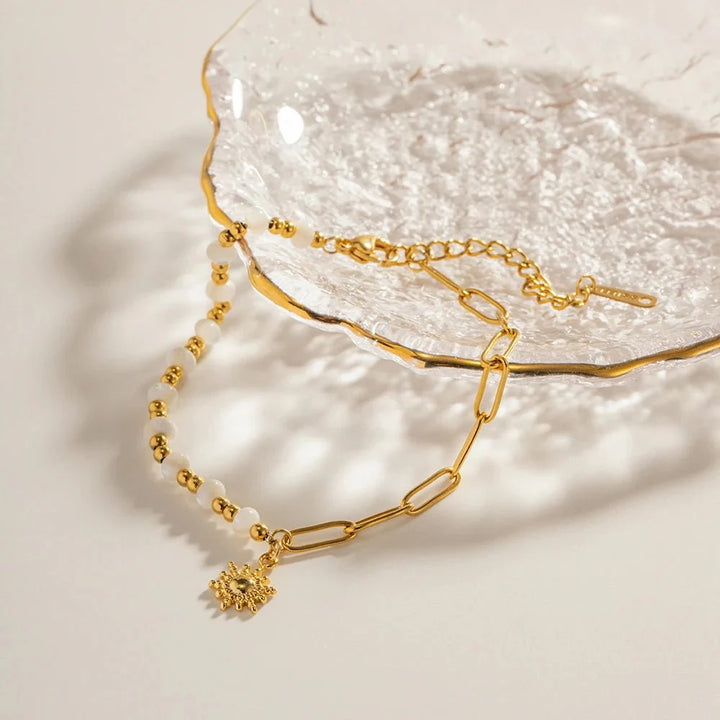 BowLift | Golden Paperclip Boho Sun Bracelet