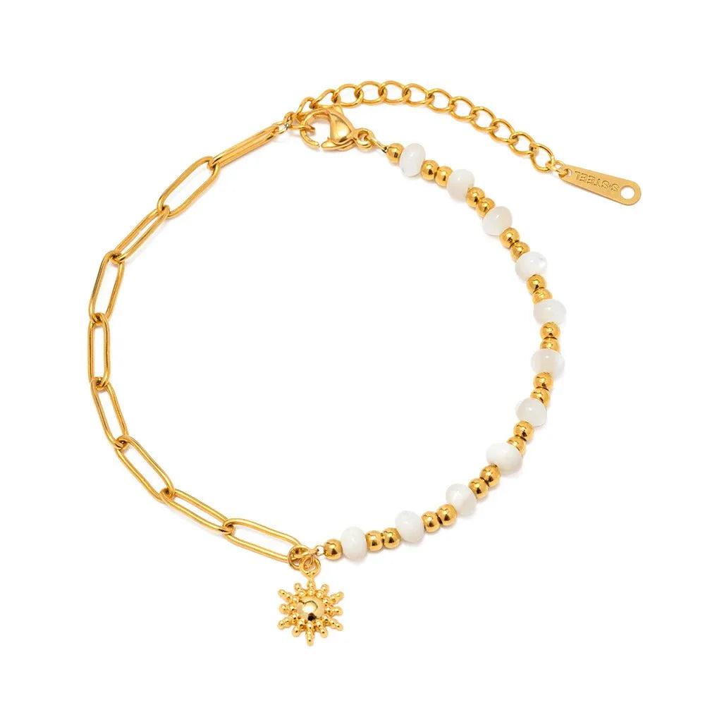BowLift | Golden Paperclip Boho Sun Bracelet
