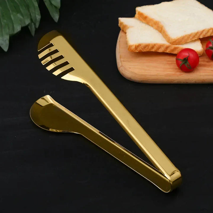 Golden Stainless Steel Food Tongs Kitchen Tools Serving Tong | Bowlift