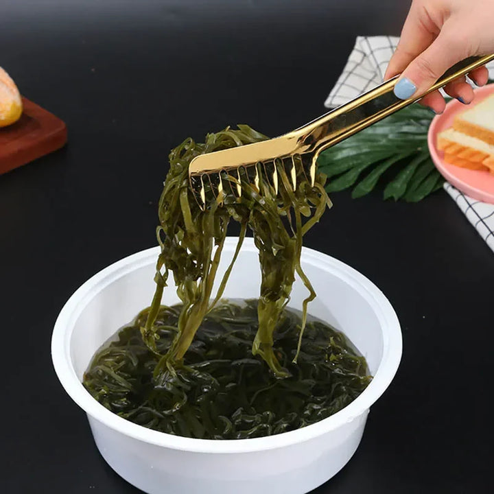 Golden Stainless Steel Food Tongs Kitchen Tools Serving Tong | Bowlift