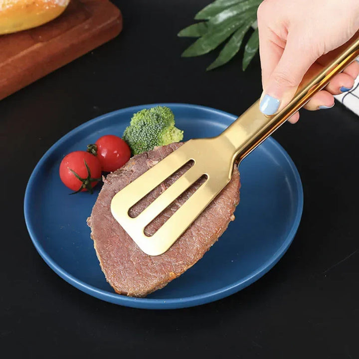 Golden Stainless Steel Food Tongs Kitchen Tools Serving Tong | Bowlift
