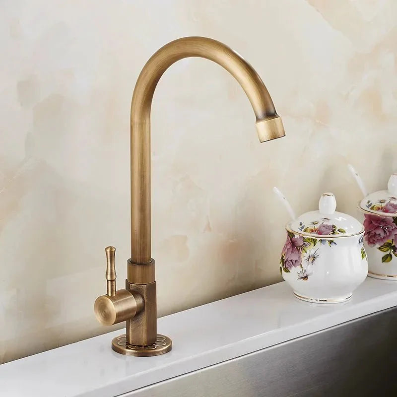 BowLift | Aethel Tap – 300 mm High Spout in Elegant Antique Brass