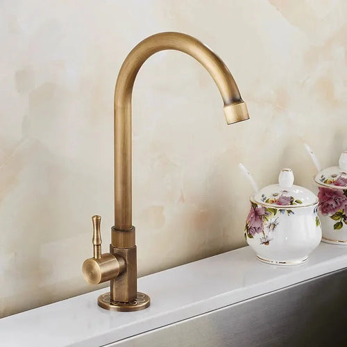 BowLift | Aethel Tap – 300 mm High Spout in Elegant Antique Brass