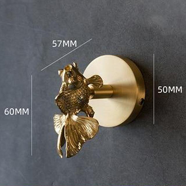 Golden Brass Wall Hooks – Handmade Animal Designs for Stylish Wall Decoration | Bowlift