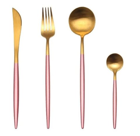 BowLift | Golden & Silver 24-Piece Cutlery Set for Luxury Dining
