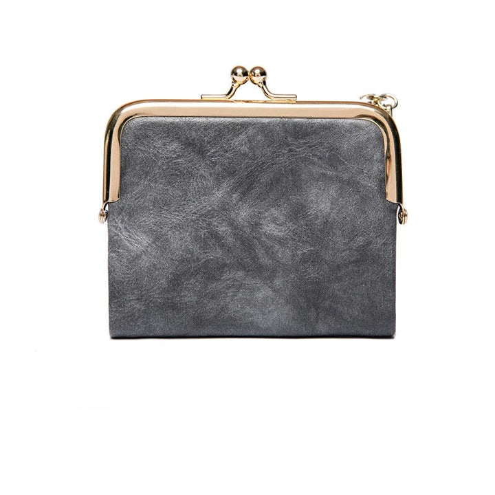 BowLift | Leather Wallet with Vintage Kiss Lock Closure