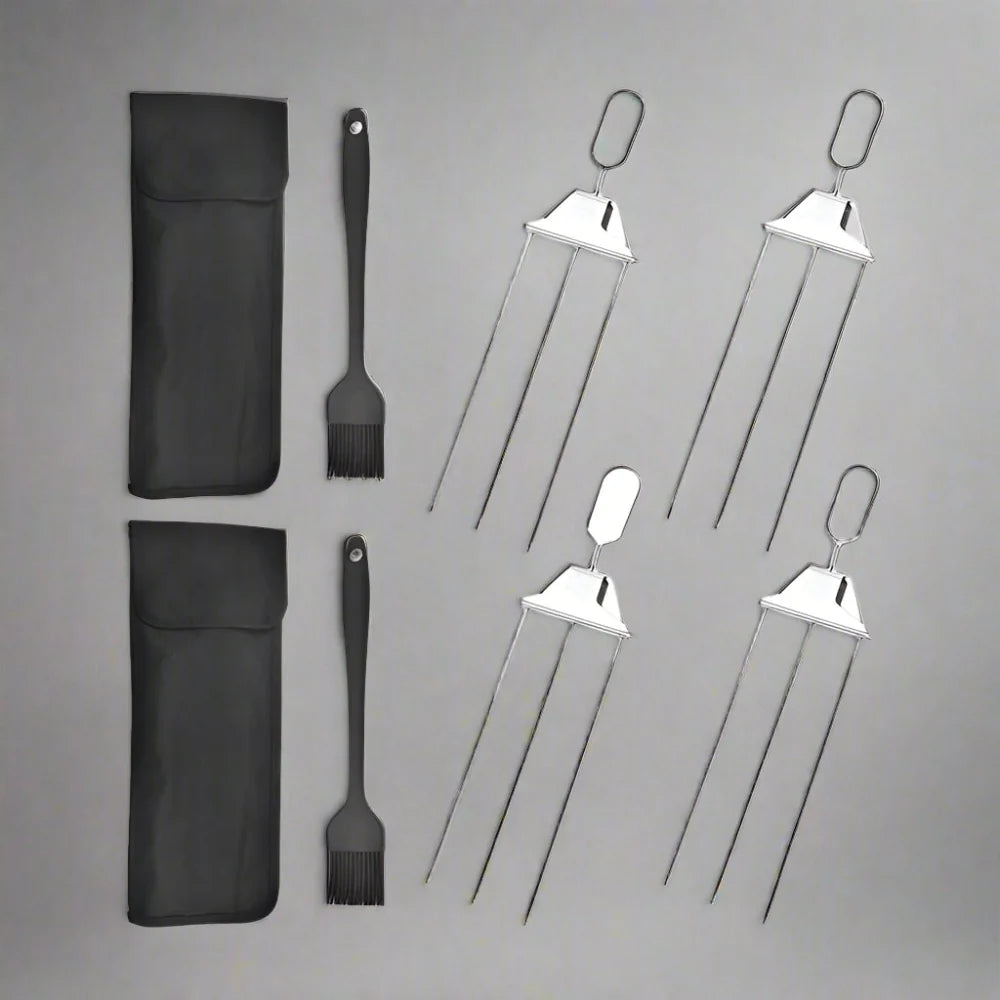 BowLift | Stainless Steel BBQ Skewers Triple Grill Tool