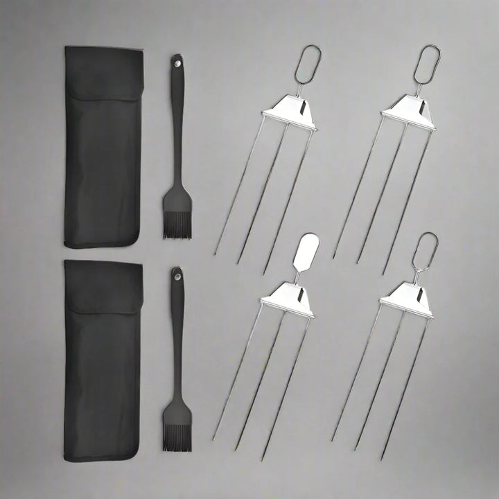 BowLift | Stainless Steel BBQ Skewers Triple Grill Tool