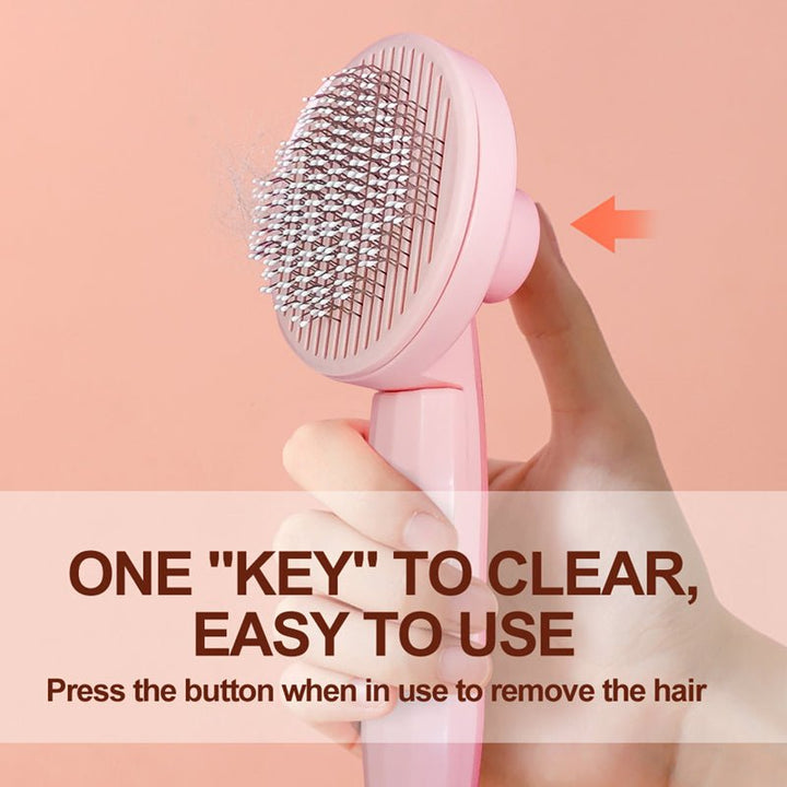 BowLift | GROOMCLICK – Self-Cleaning Cat Brush for Gentle Grooming & Less Shedding