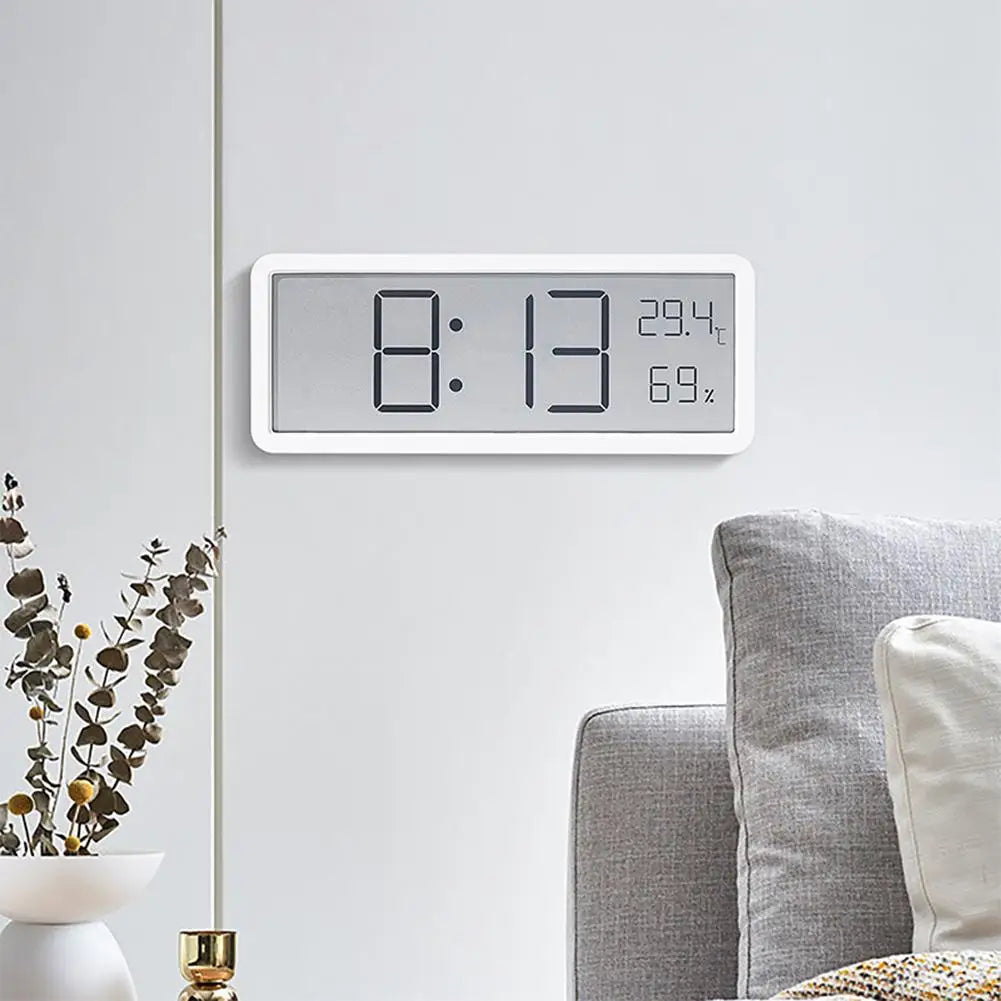 BowLift | Modern LED Wall Clock with Large Display and Thermometer