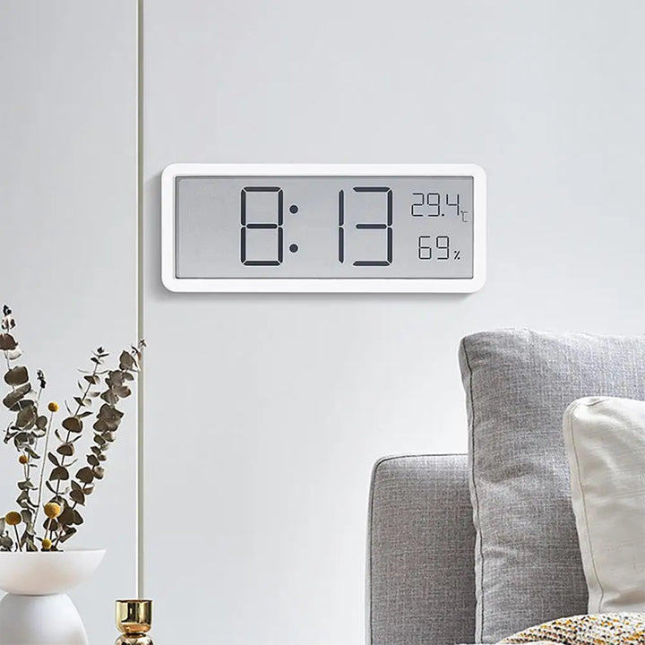 BowLift | Modern LED Wall Clock with Large Display and Thermometer