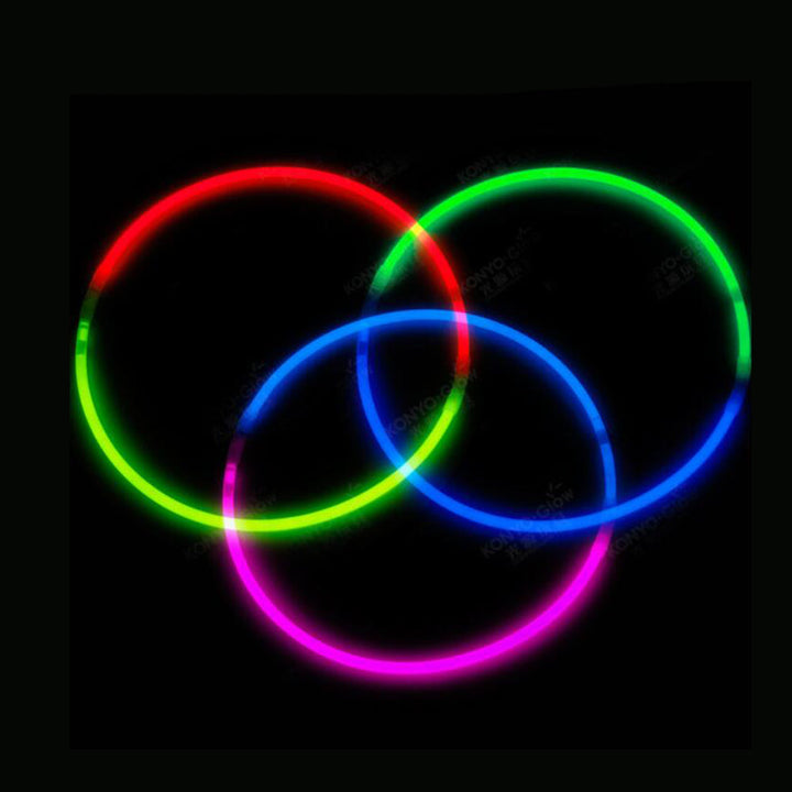 Glow Necklace Tri-color (50 pieces), 5 x 580 mm | Bowlift
