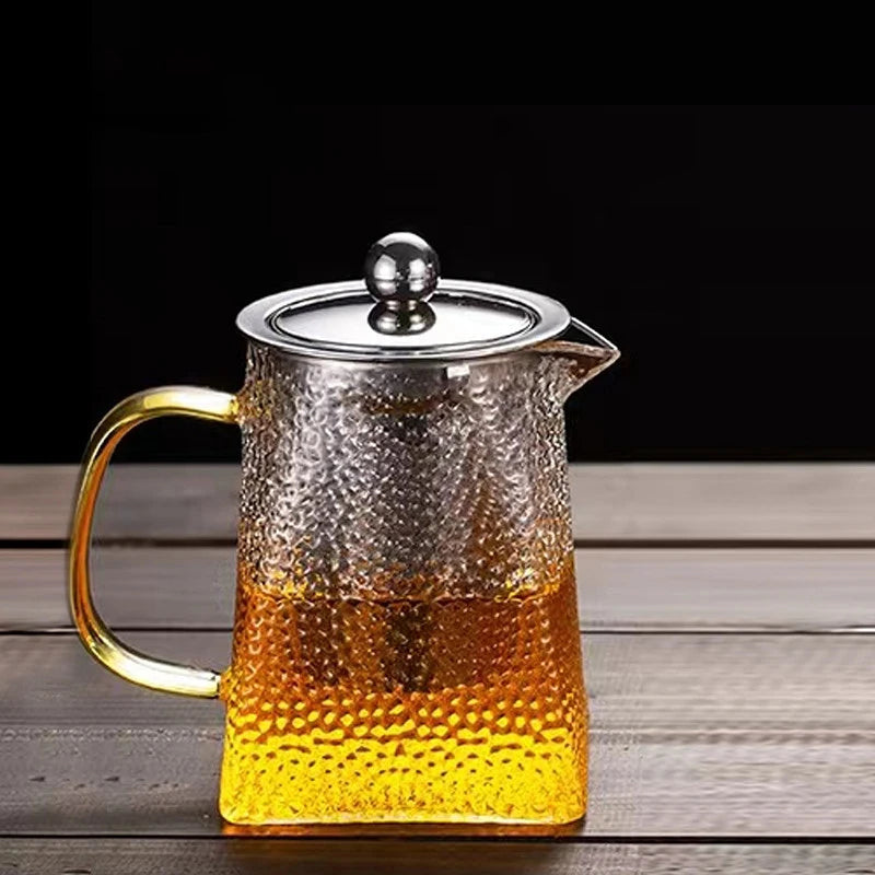 Hammer Glass Teapot With Stainless Steel Filter Heat Resistant Teapot | Bowlift
