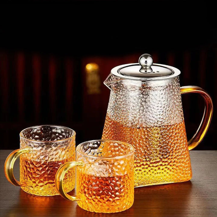 Hammer Glass Teapot With Stainless Steel Filter Heat Resistant Teapot | Bowlift