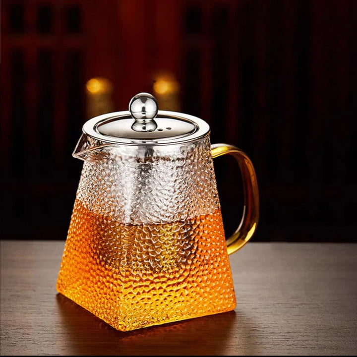 Hammer Glass Teapot With Stainless Steel Filter Heat Resistant Teapot | Bowlift