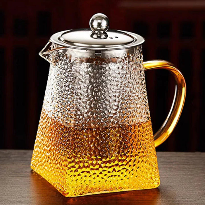Hammer Glass Teapot With Stainless Steel Filter Heat Resistant Teapot | Bowlift