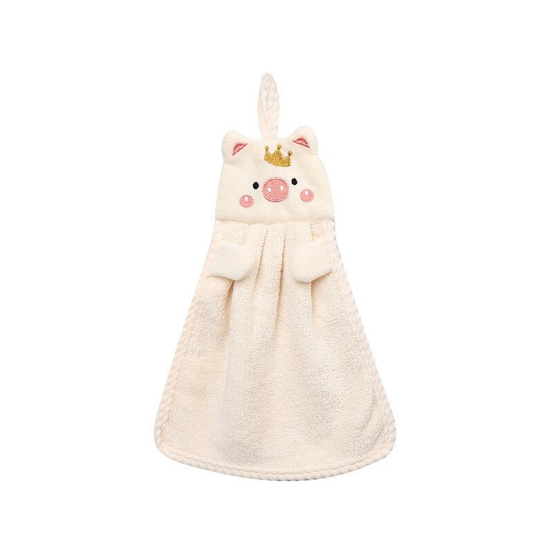 Hand Towel Household Cute Absorbent Kitchen Towel Rag Wipe Towel | Bowlift