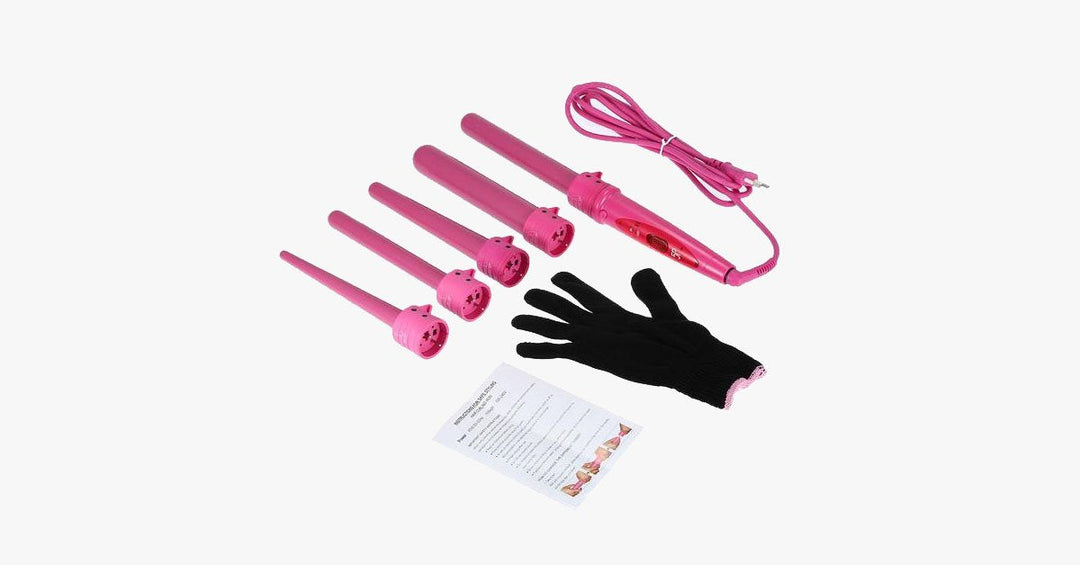 BowLift | Achieve the salon look with the curling iron set and the heat-resistant glove