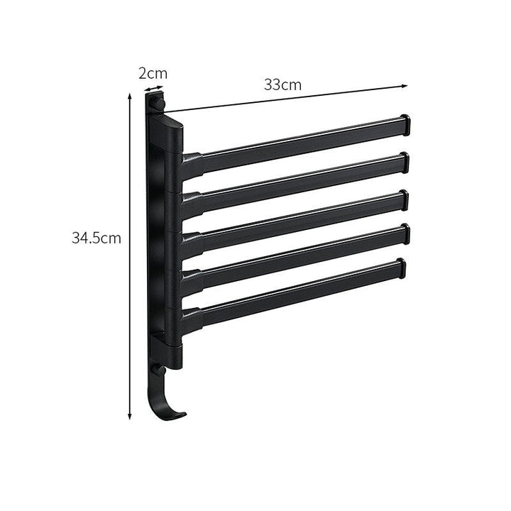 BowLift | Towelix 5-Arms Towel Rack – Modern and Practical in Black