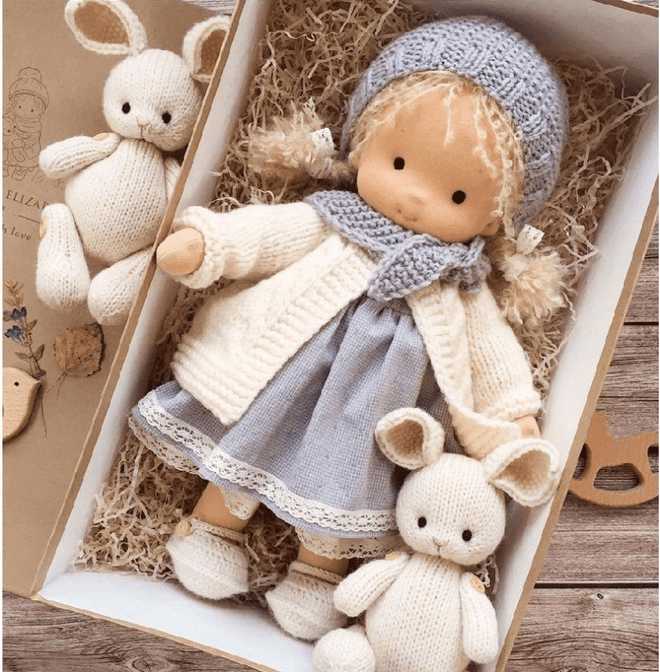 BowLift | Handmade fabric doll in classic Waldorf style