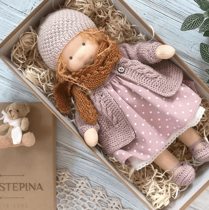 BowLift | Handmade fabric doll in classic Waldorf style