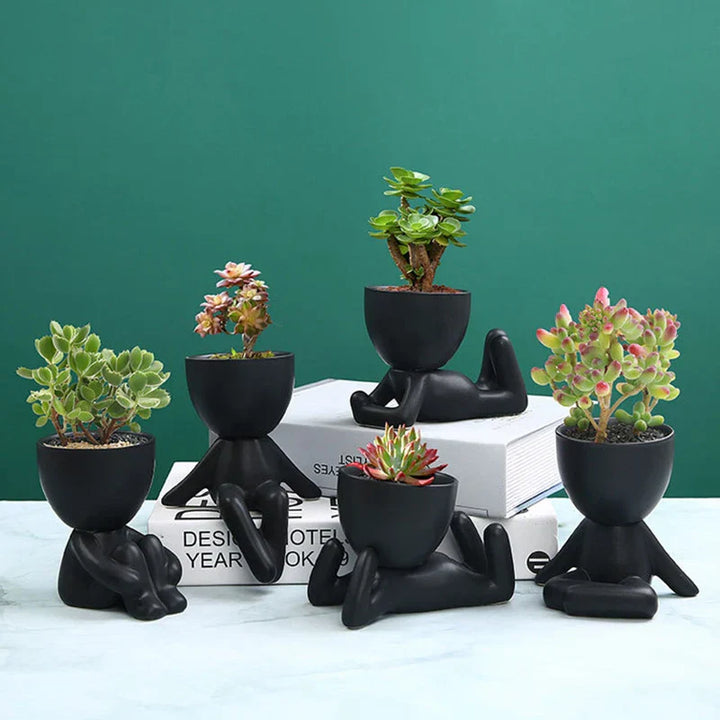 BowLift | Handmade Ceramic Succulent Planter with Drainage Hole - TerraCotta