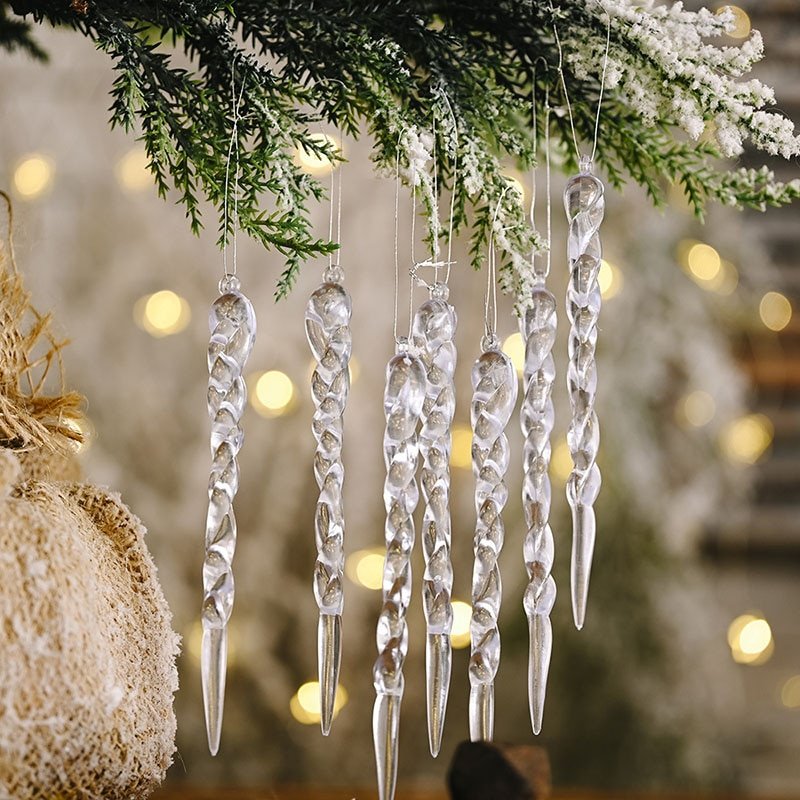 BowLift | Hanging Christmas Icicle Ornaments - Christmas Tree Hanging Icicle Ornaments Bundle