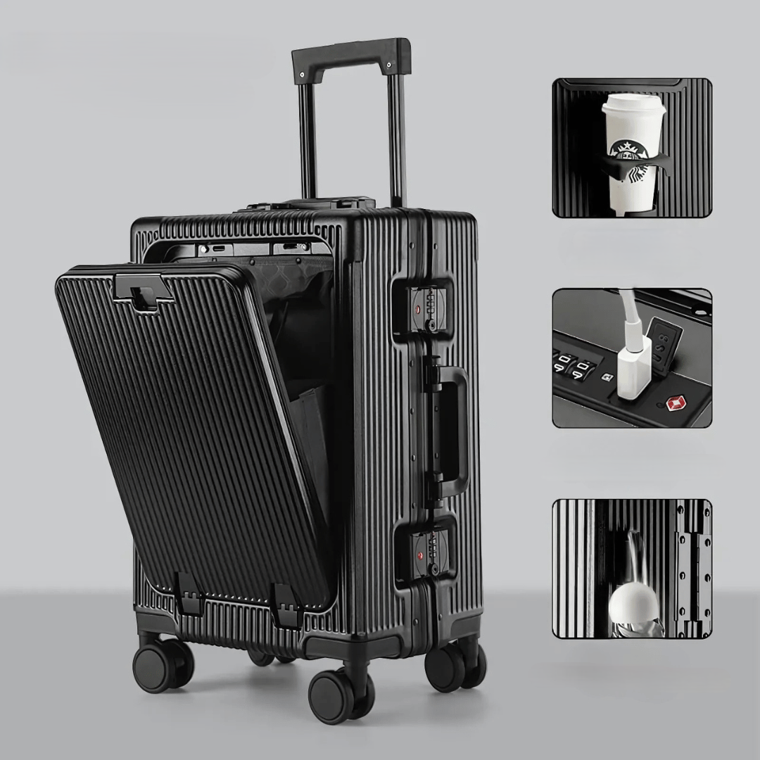 Hard-shell hand luggage suitcase – Manhattan Pro | Bowlift