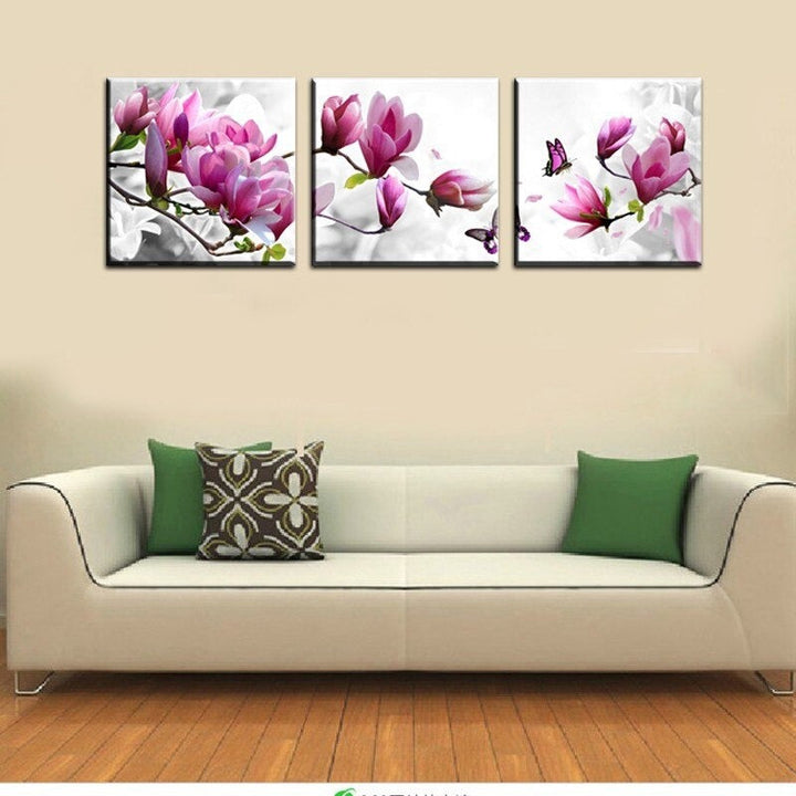 Purple & Pink Tulip Flower - Canvas Wall Art Paintings | Bowlift