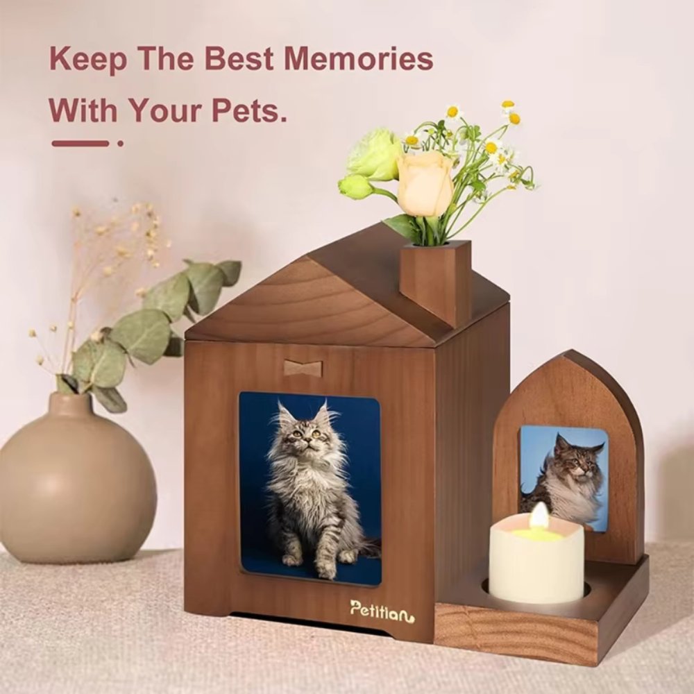 HeartFrame • Pet Memorial Urn - Dog & Cat Urn - BowLift