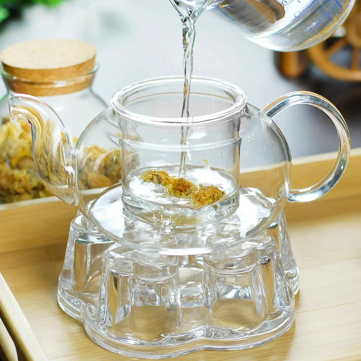 Heat Resistant Glass Tea Pot Glass Teapot with Infuser Tea Pot Set | Bowlift