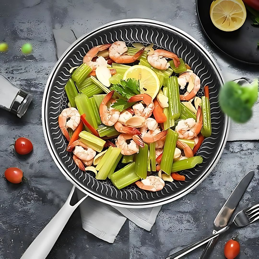 BowLift | PANFORGE – Stainless Steel Non-Stick Pan with Hexa Surface
