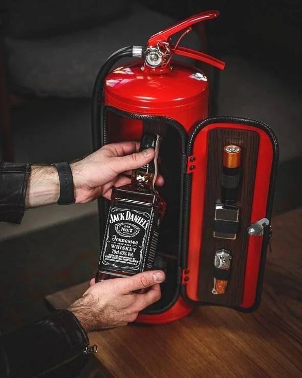 BowLift | SPARKSTASH – Hidden Drink Storage in Fire Extinguisher Design