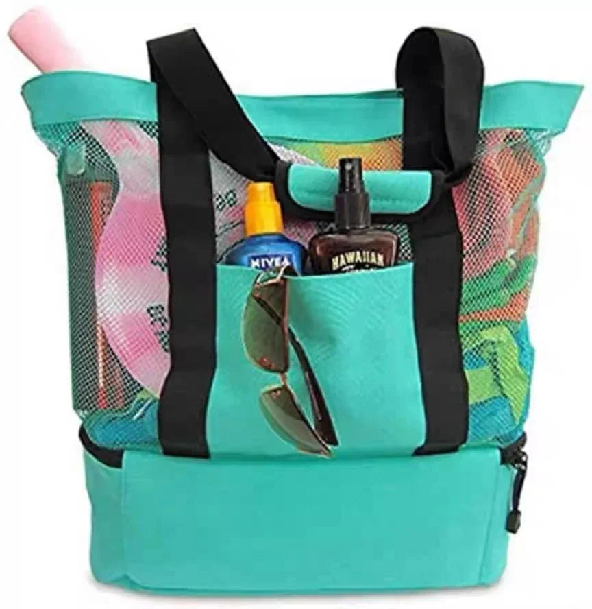 BowLift | High-Capacity Picnic and Beach Bag – Waterproof, Double-Layer Mesh Design for Outdoor Adventures