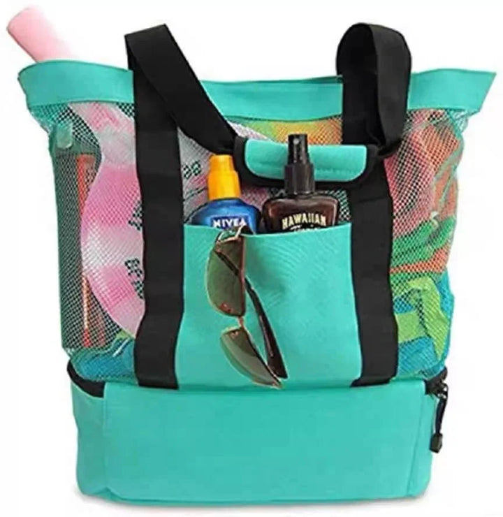 BowLift | High-Capacity Picnic and Beach Bag – Waterproof, Double-Layer Mesh Design for Outdoor Adventures