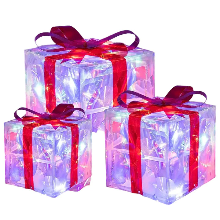 BowLift | Set of 3 Decorative Gift Boxes for Christmas