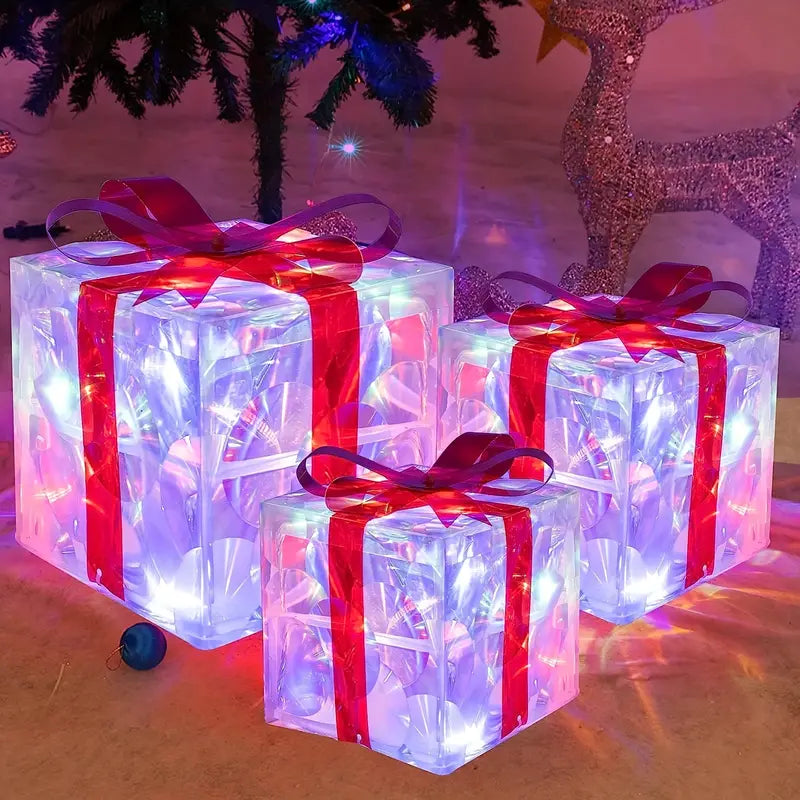 BowLift | Set of 3 Decorative Gift Boxes for Christmas