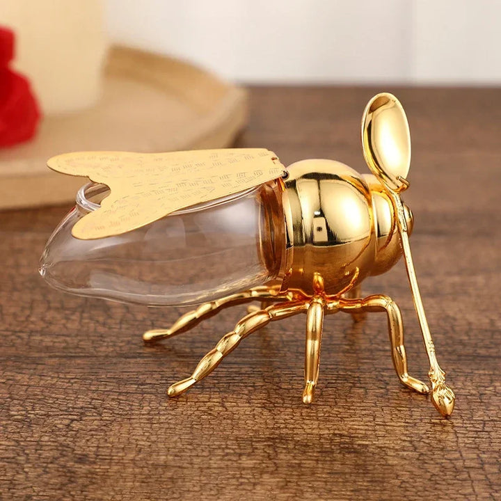 Honeybee Sugar Jar with Spoon Kitchen Pot Container Kitchen Tableware | Bowlift