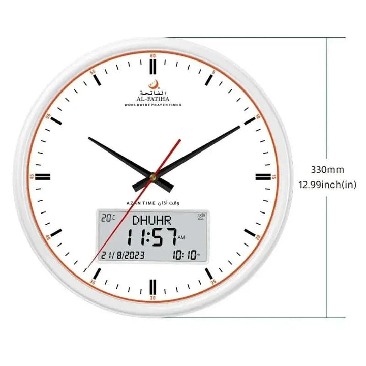 BowLift | PrayTime Smart Wall Clock – Azan & Hijri Calendar with Dual Display