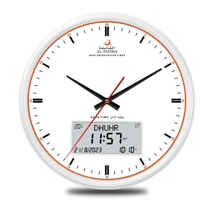 BowLift | PrayTime Smart Wall Clock – Azan & Hijri Calendar with Dual Display