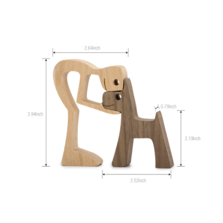 BowLift | Hugo Wooden Sculpture | Unique handmade figurine