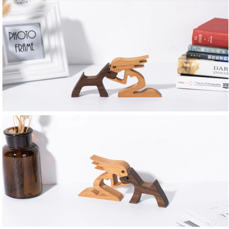 BowLift | Hugo Wooden Sculpture | Unique handmade figurine