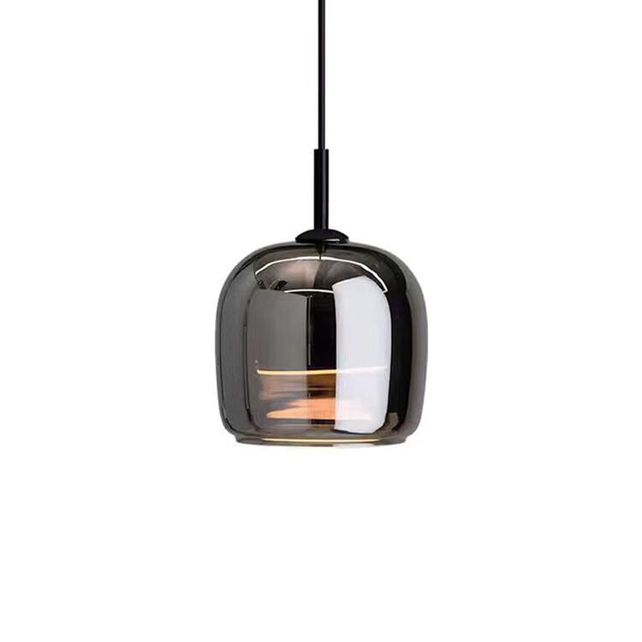 BowLift | MidnightShine Lamp - Modern Black Glass Design Pendant Light