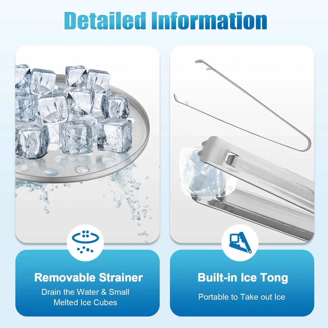Ice Bucket Stainless Steel Insulated Beer Drink Double-layer Cooler | Bowlift