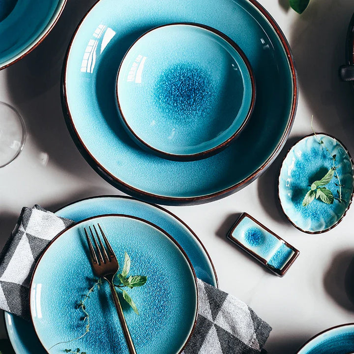 Ice Cracking Glaze Ceramic Tableware Plate Bowl Tea Cup Dinnerware | Bowlift
