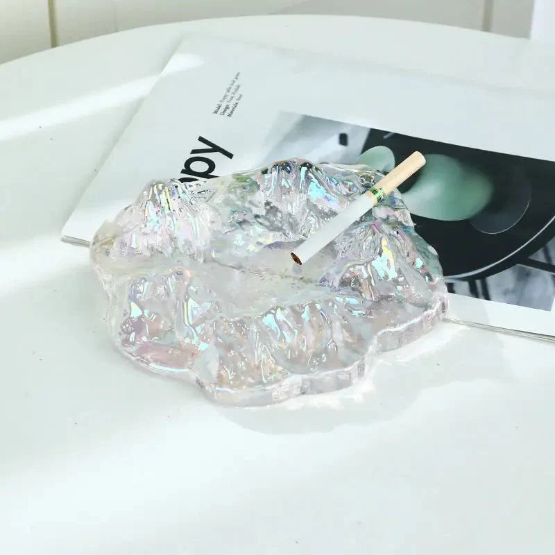 BowLift | Ice Style Mountain Glass Ashtray Decoration