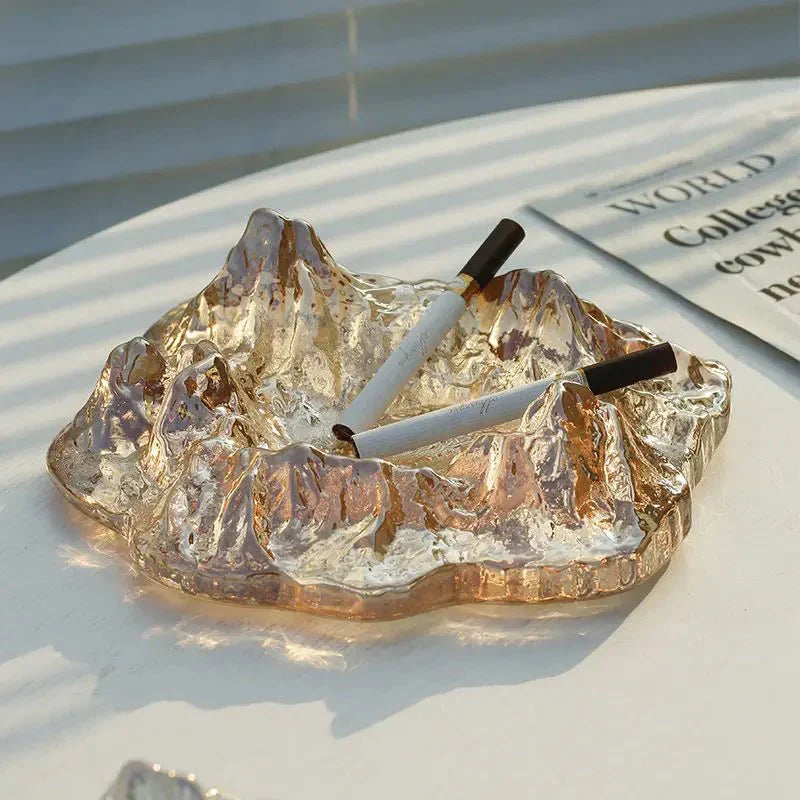 BowLift | Ice Style Mountain Glass Ashtray Decoration