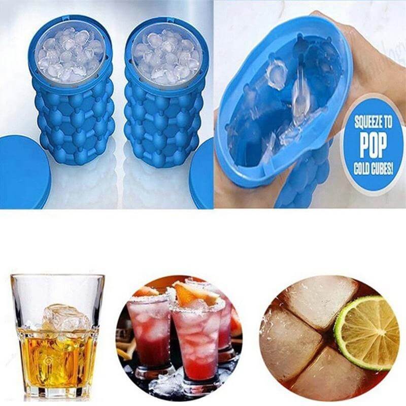 BowLift | IceCube Maker – Space-Saving 2-in-1 Ice Cube Tray & Drink Cooler