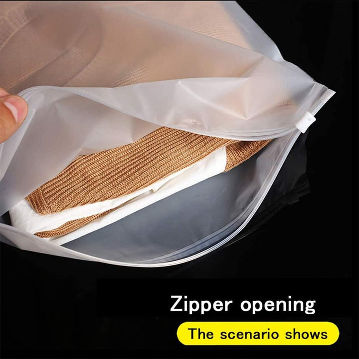Reusable Matte Zip Bags – 40-Pack Clothing Storage Covers with Ventilation Holes | Bowlift